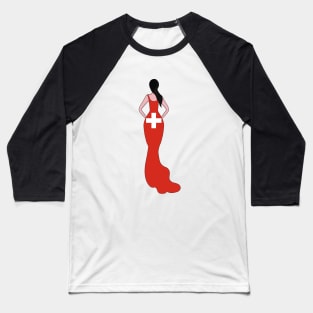 Switzerland Woman Baseball T-Shirt